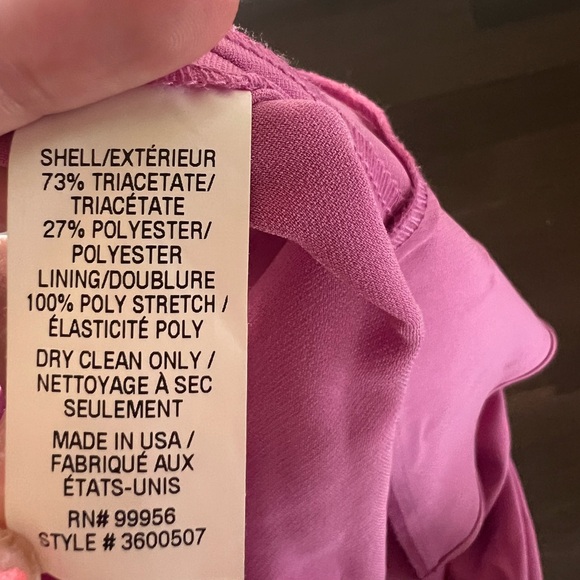 Shoshanna Pink Dress Asymmetrical Neckline Size 8 - Picture 6 of 6